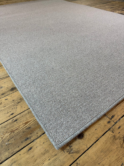Slate grey 100% wool rug 200cm x 296cm