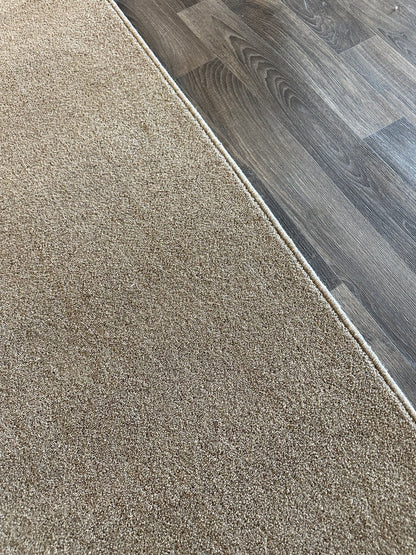 Taupe brown 80/20 wool hallway runner 70cm x 397cm