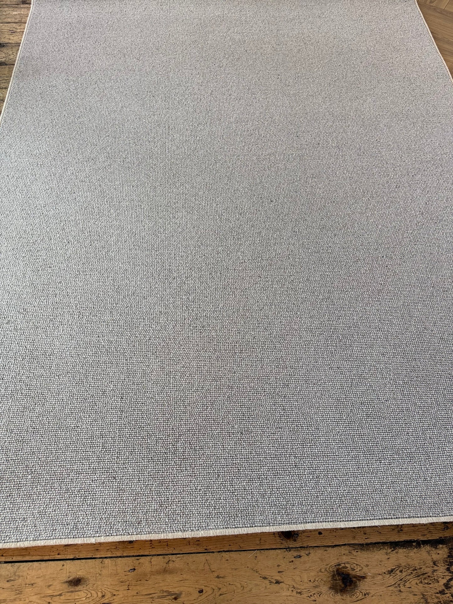 Dolphin grey 100% wool rug 200cm x 256cm