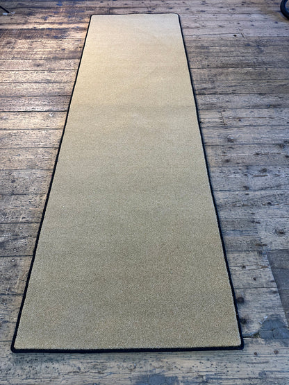 Gold Black binding Wool twist hallway runner 80cm x 285cm