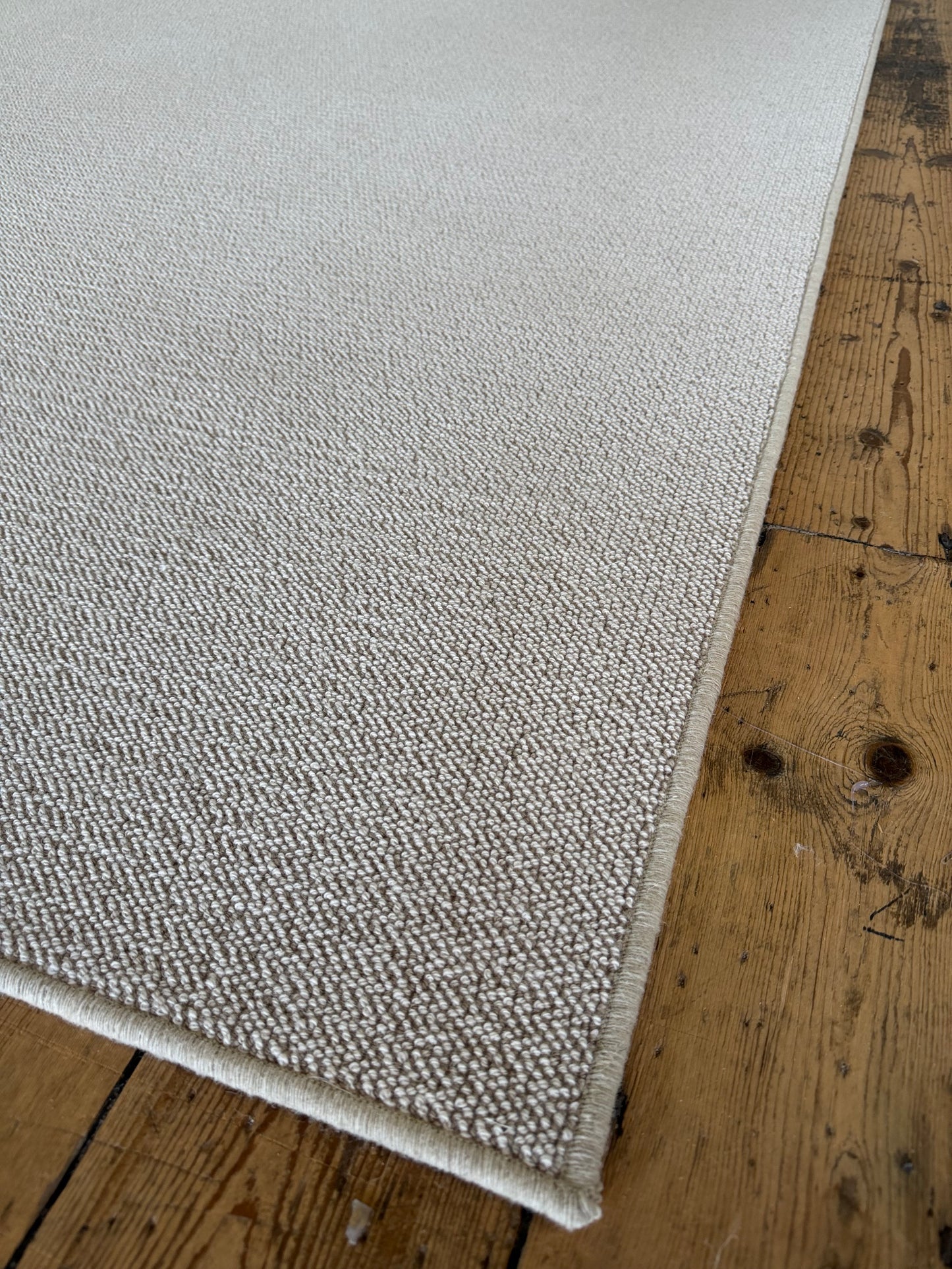 Coffee&cream 100% wool rug 227cm x 326cm