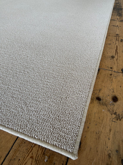 Coffee&cream 100% wool rug 227cm x 326cm