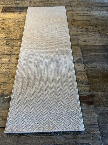 Herringbone 100% wool hallway runner 82cm x 238cm
