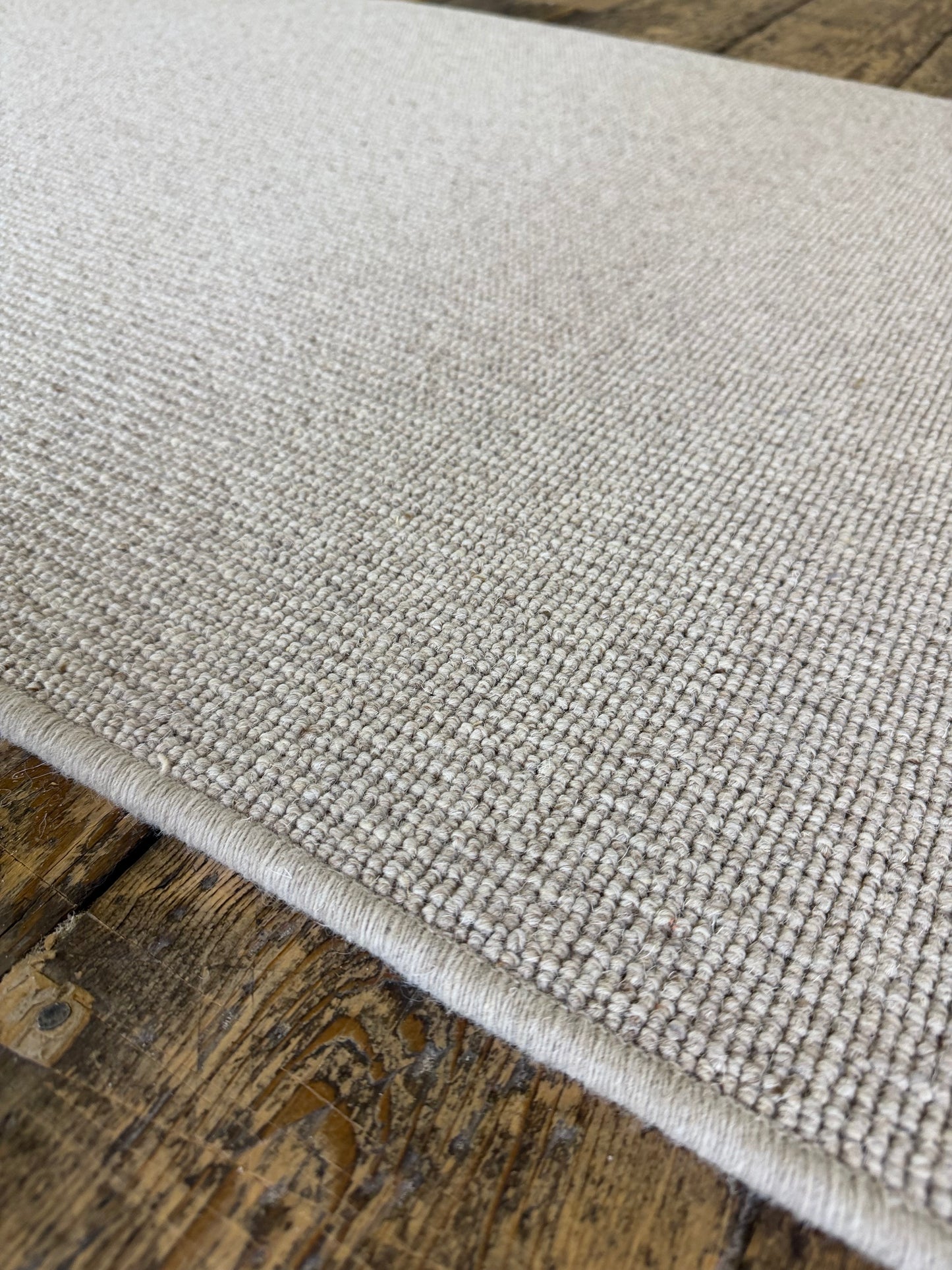 Hessian 100% wool hallway runner 82cm x 524cm