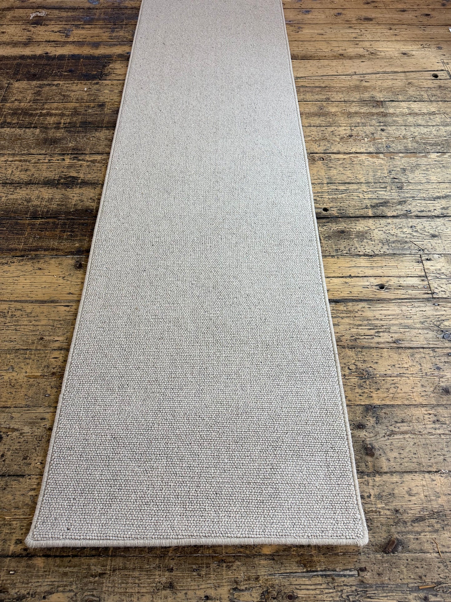 Pumice 100% wool hallway runner 70cm x 279cm