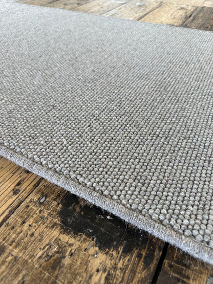 Pewter 100% wool hallway runner 70cm x 273cm