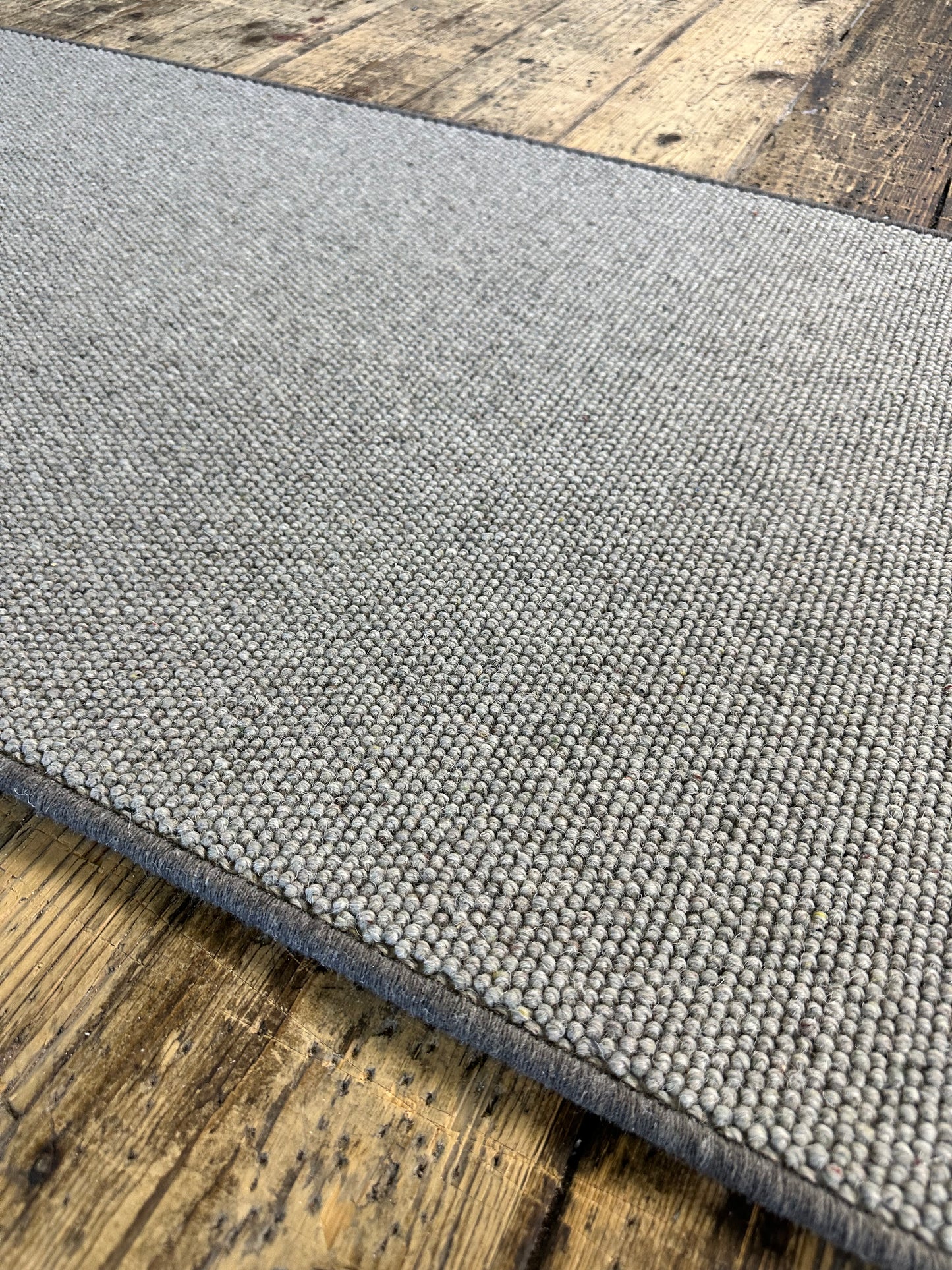 Pewter 100% wool runner 70cm x 273cm