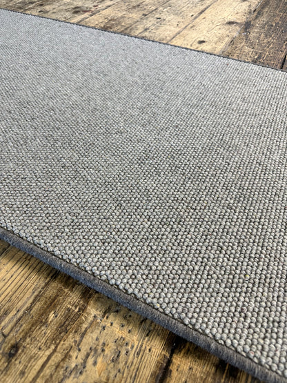Pewter 100% wool runner 70cm x 273cm
