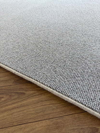 Dolphin grey 100% wool rug 152cm x 257cm