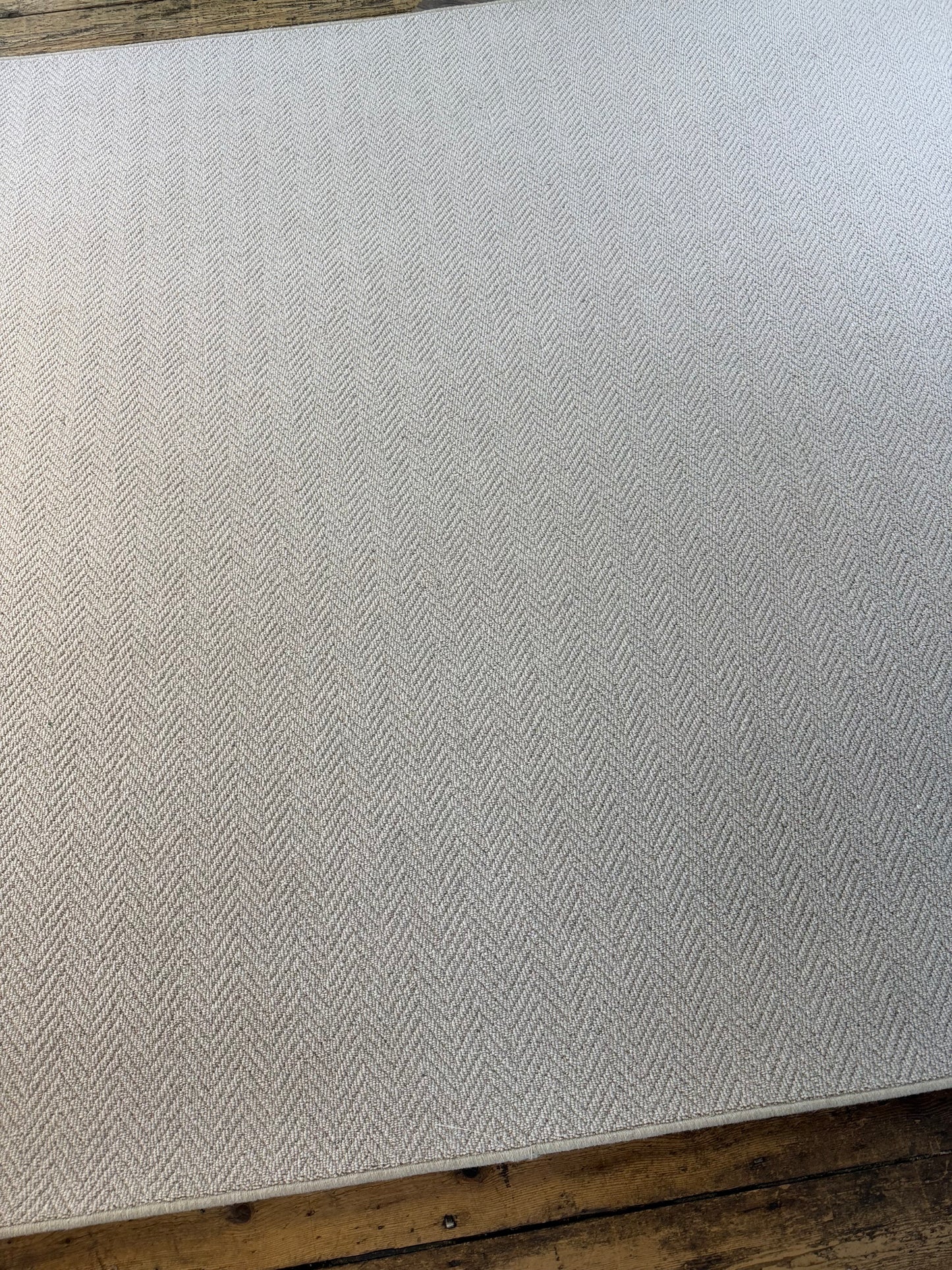 Aran herringbone 100% wool rug 240cm x 240cm
