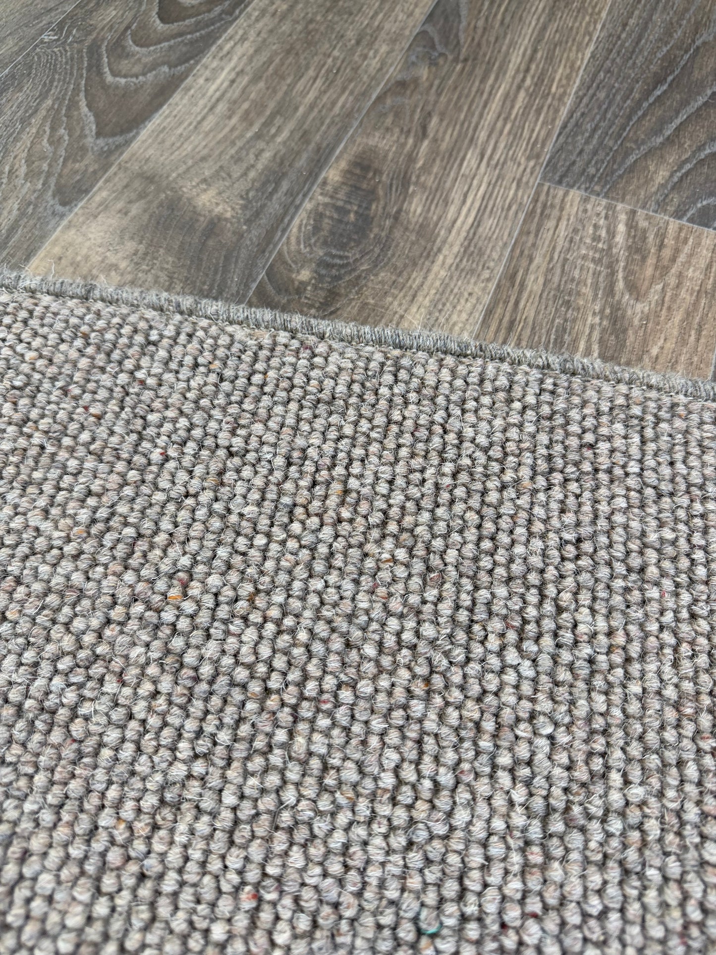 Slate grey 100% wool rug 260cm x 297cm