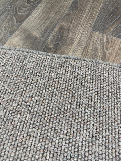 Slate grey 100% wool rug 260cm x 297cm