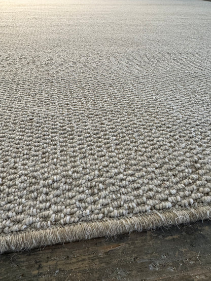 Mushroom 100% wool rug 221cm x 300cm