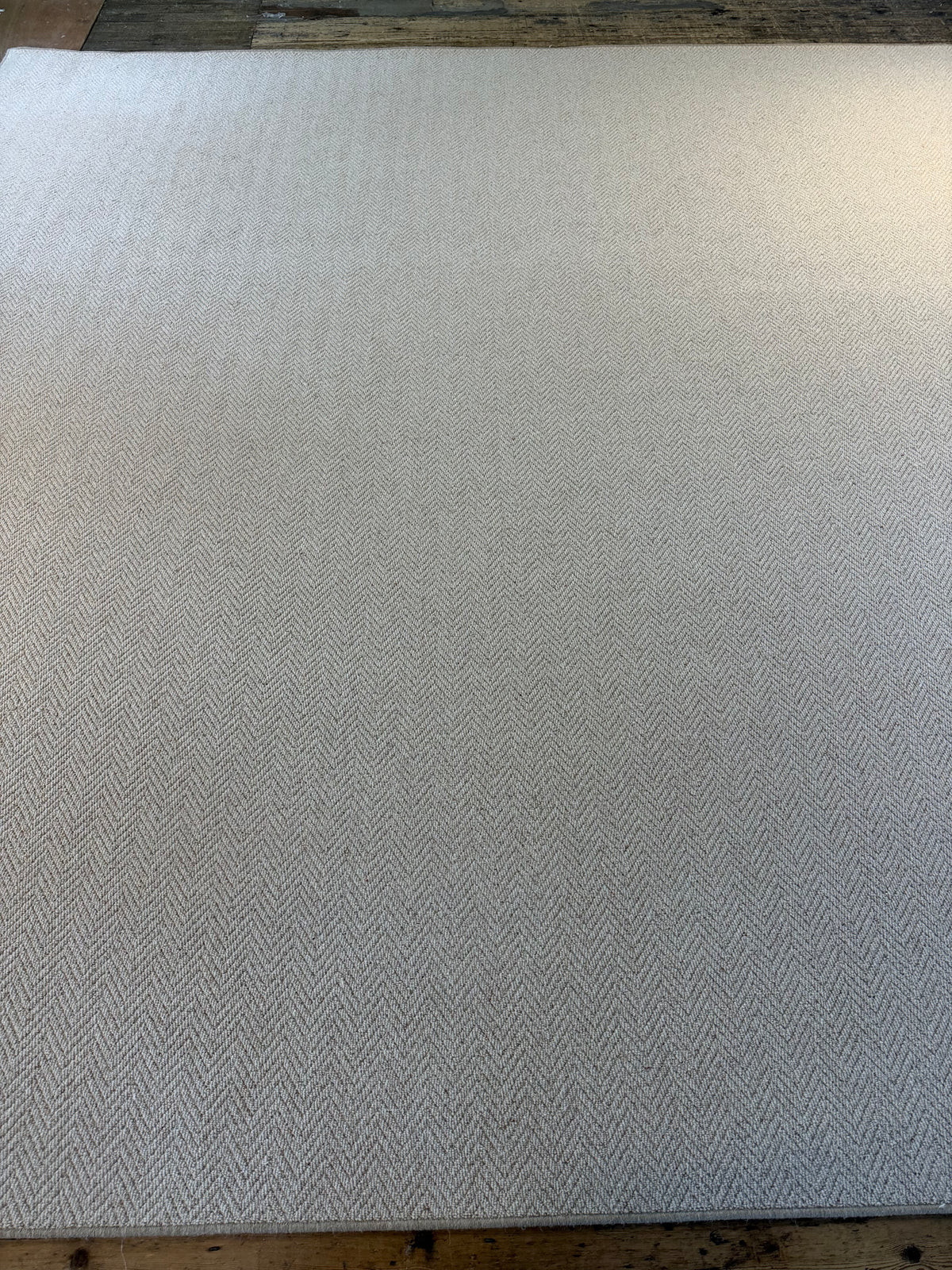 Pine herringbone 100% wool rug 385cm x 398cm