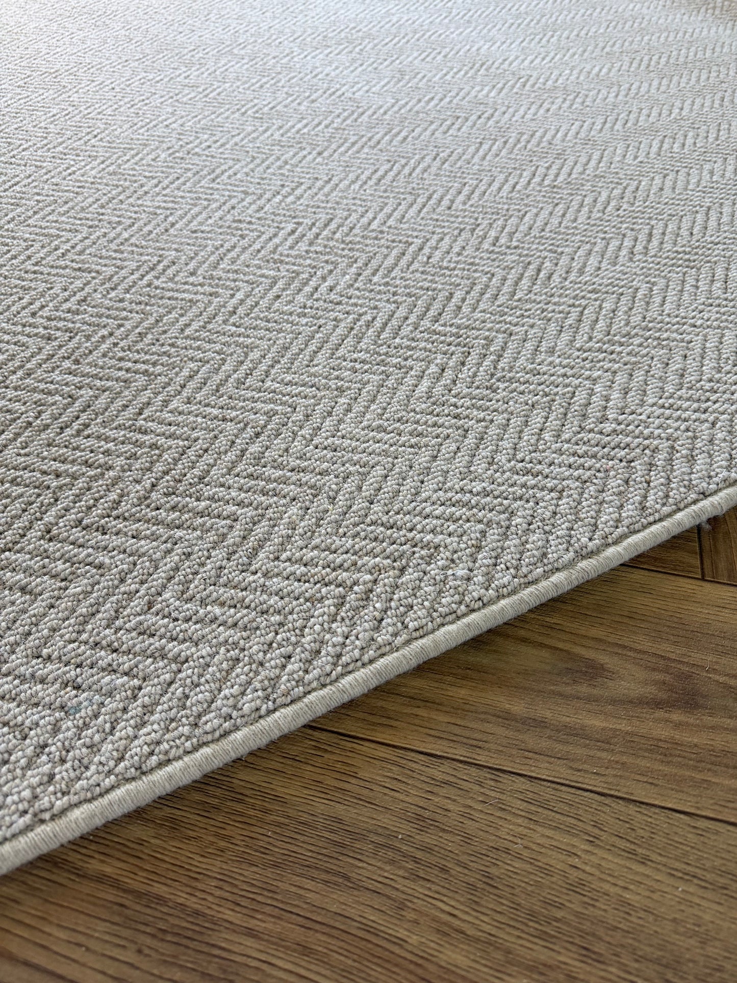 Harvest herringbone 100% wool rug 200cm x 270cm