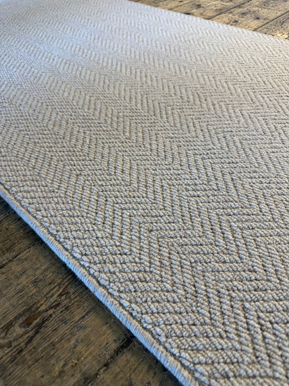 Herringbone 100% wool hallway runner 82cm x 238cm