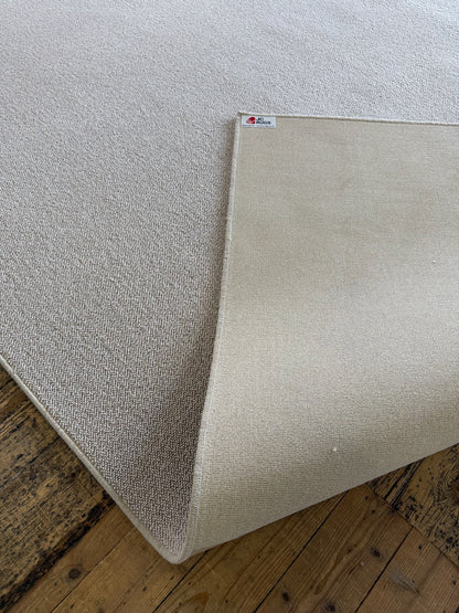 Coffee&cream 100% wool rug 227cm x 326cm