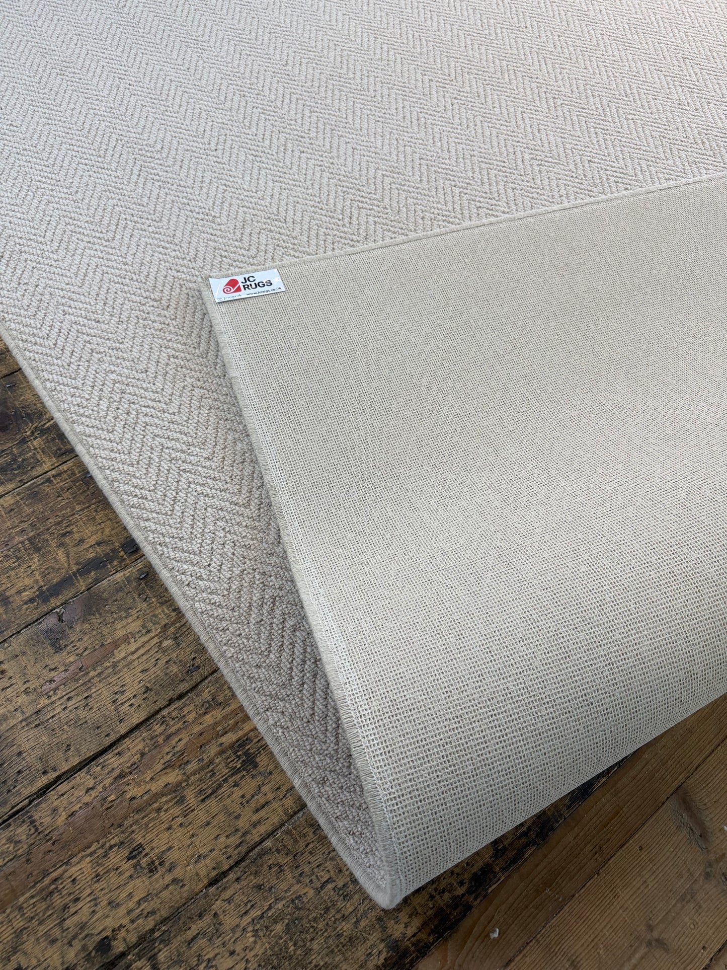 Oxford tone herringbone 100% wool rug 250cm x 288cm