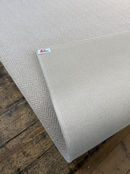 Oxford tone herringbone 100% wool rug 250cm x 288cm