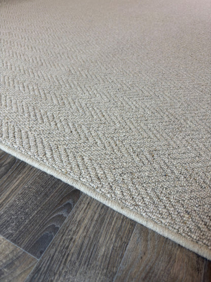 Harvest herringbone 100% wool rug 212cm x 273cm