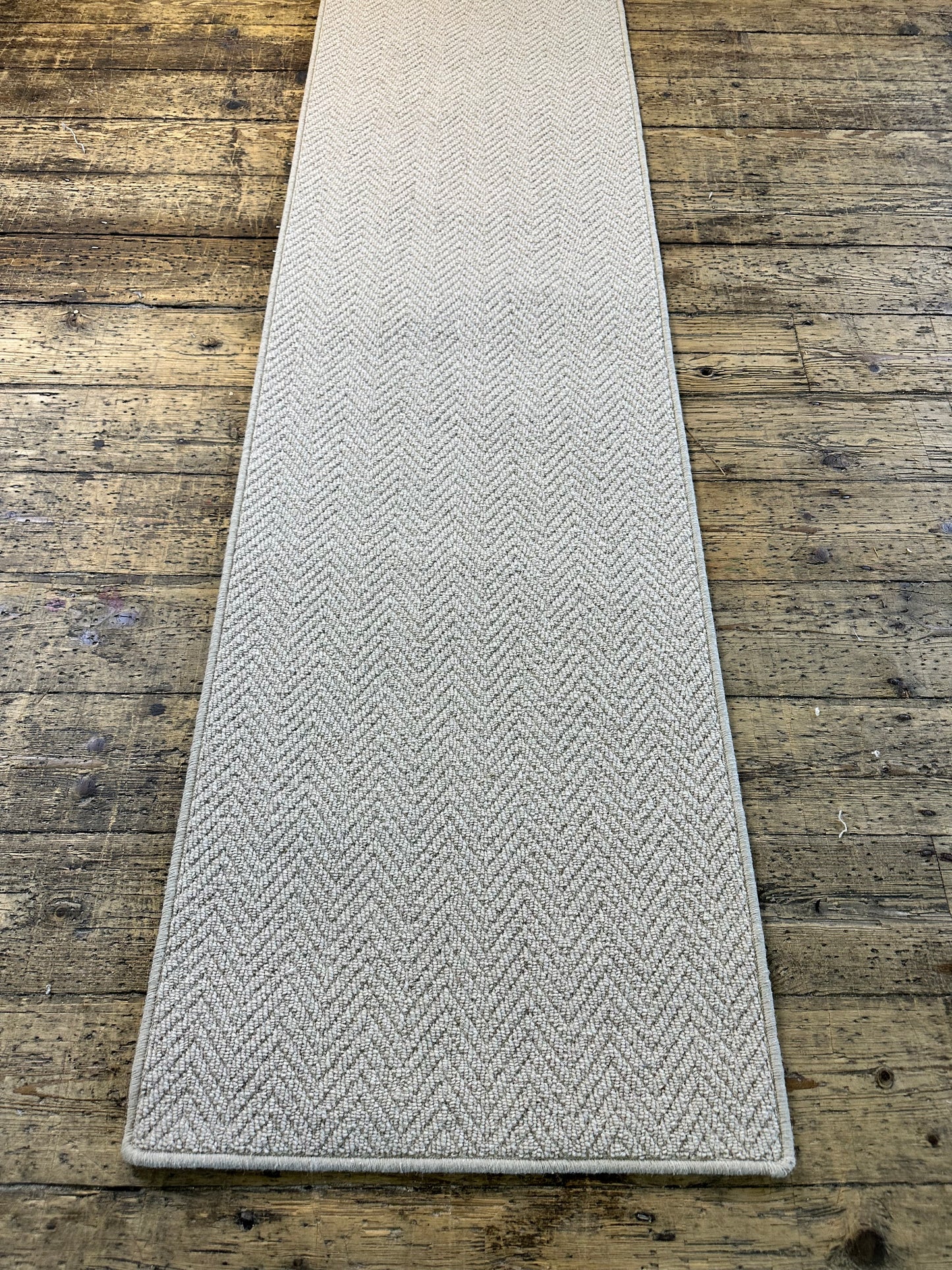 Herringbone 100% wool runner 62cm x 250cm