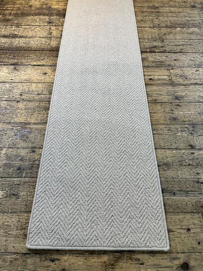 Herringbone 100% wool runner 62cm x 250cm
