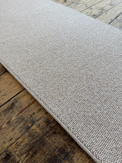 Irish cream 100% wool hallway runner 80cm x 355cm