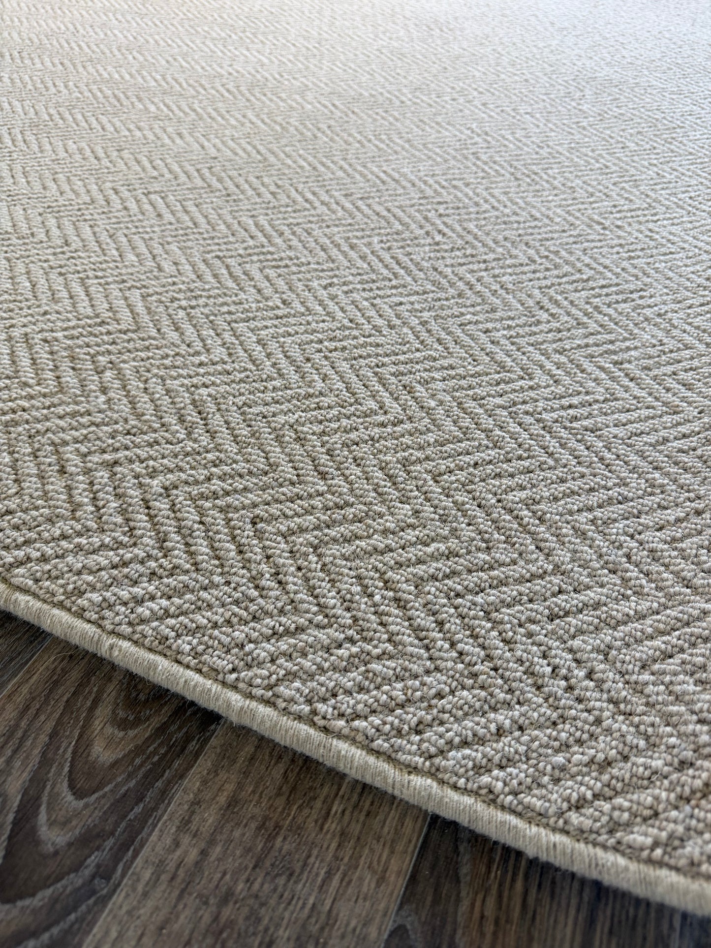 Harvest herringbone 100% wool rug 200cm x 270cm