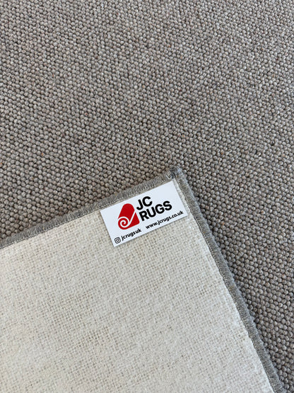 Slate grey 100% wool rug 260cm x 297cm