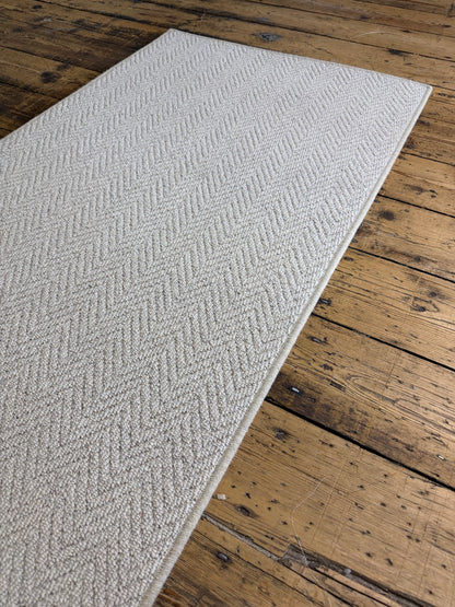 Aran herringbone 100% wool hallway runner 80cm x 350cm
