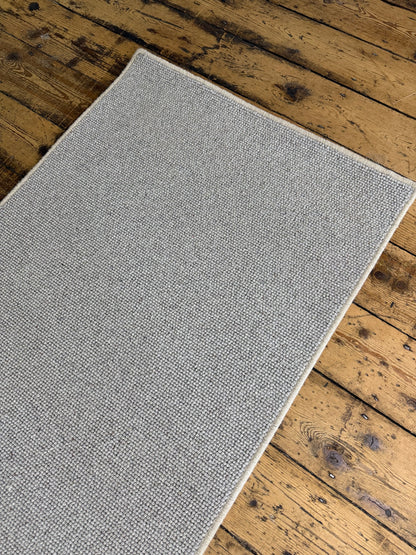 Pewter 100% wool hallway runner 80cm x 255cm