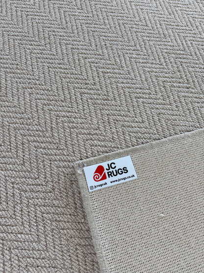 Oxford tone herringbone 100% wool rug 250cm x 349cm