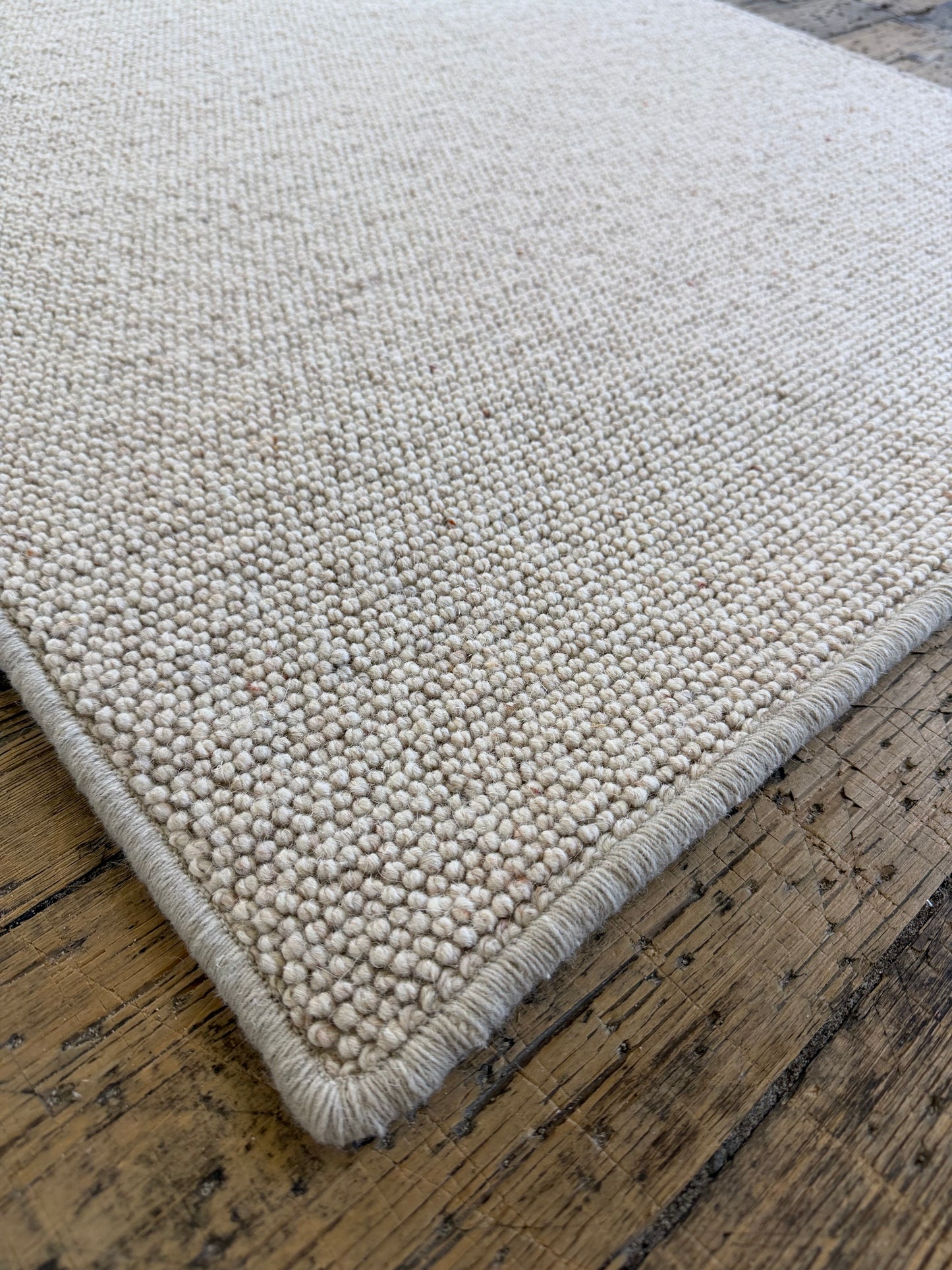 Irish cream 100% wool hallway runner 80cm x 355cm