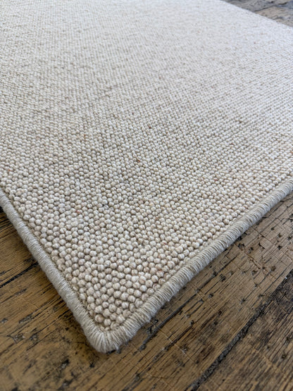 Irish cream 100% wool hallway runner 80cm x 355cm
