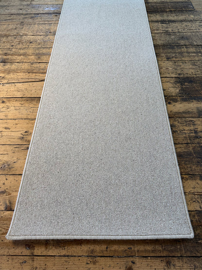 Oatcake 100% wool hallway runner 75cm x 353cm