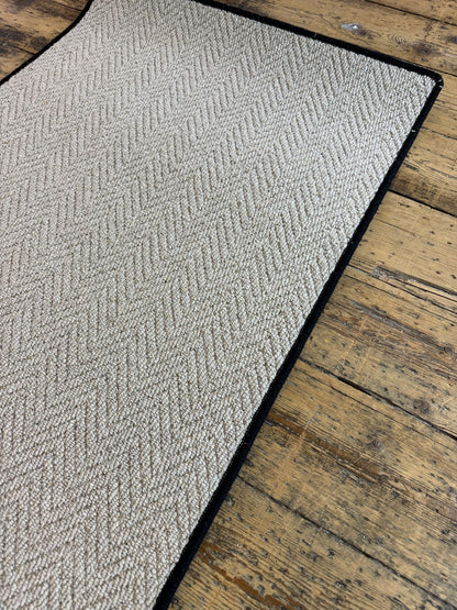 Oatcake 100% wool hallway runner 74cm x 255cm
