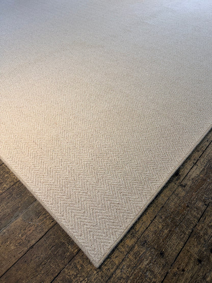 Pine herringbone 100% wool rug 385cm x 398cm