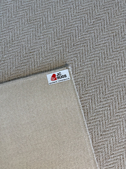 Harvest herringbone 100% wool rug 267cm x 270cm