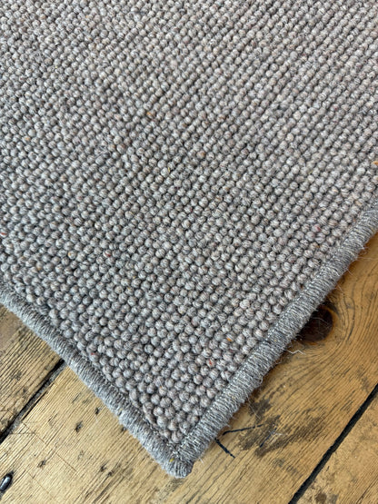 Slate grey 100% wool rug 200cm x 296cm