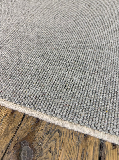 Pewter 100% wool rug 239cm x 273cm