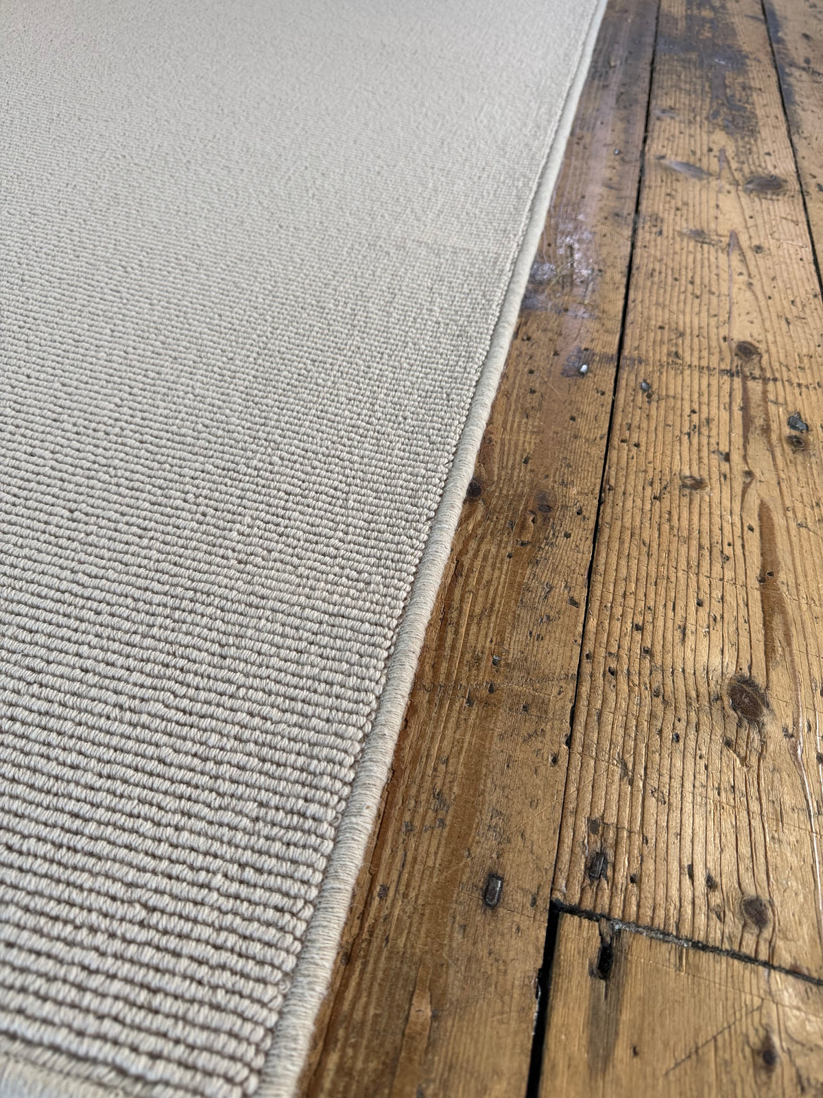 Champagne 100% wool rug 210cm x 300cm
