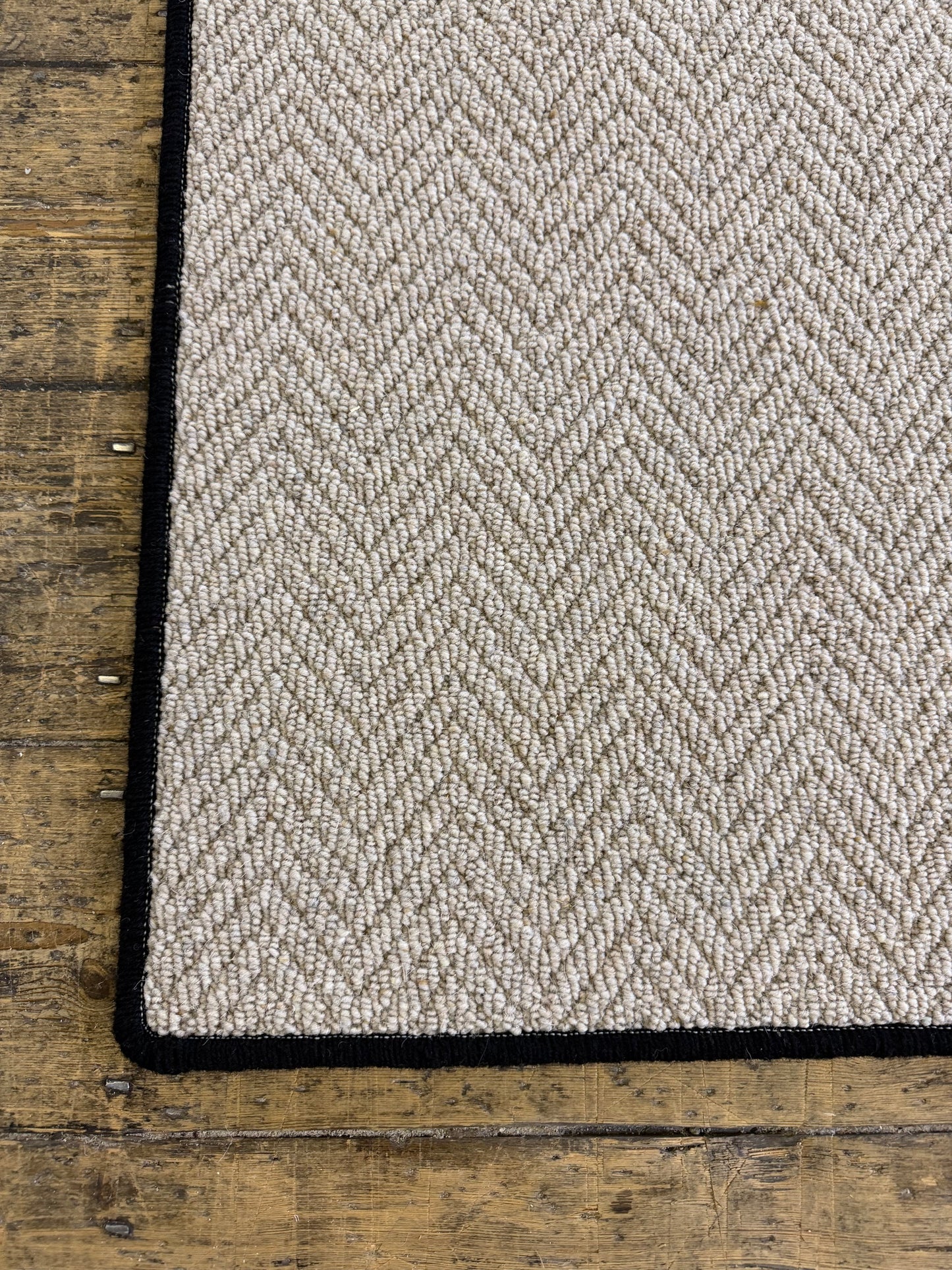 Oatcake 100% wool hallway runner 74cm x 255cm