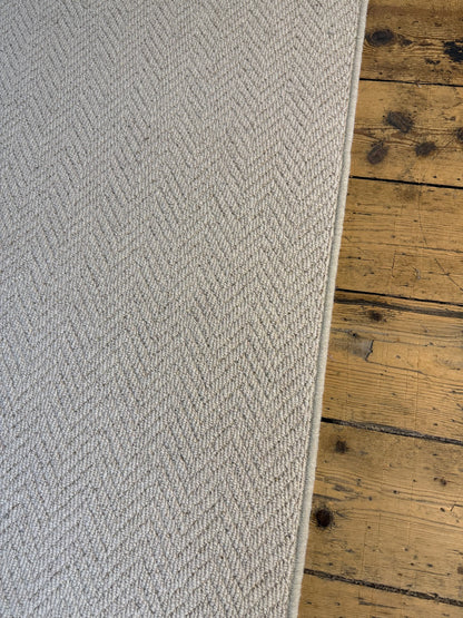 Oxford tone herringbone 100% wool rug 242cm x 300cm