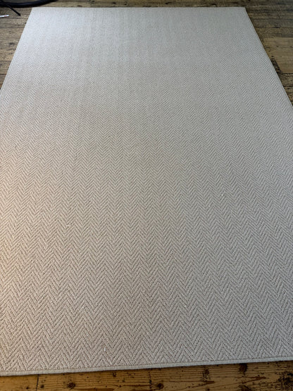 Oxford tone herringbone 100% wool rug 200cm x 290cm