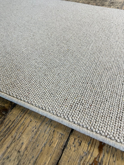 Flax 100% wool runner 90cm x 446cm