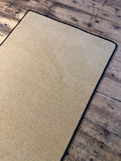 Gold Black binding Wool twist hallway runner 80cm x 285cm