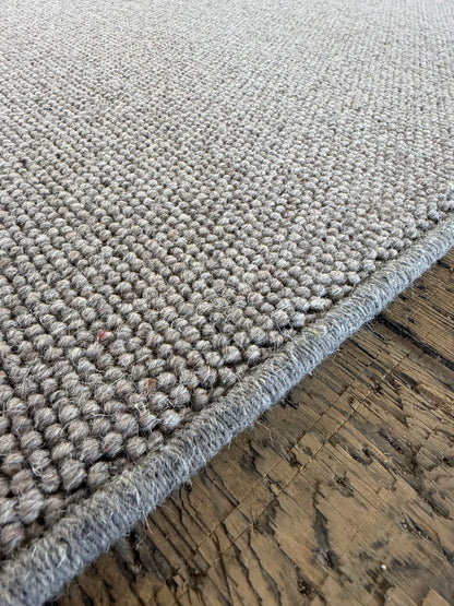 Slate grey 100% wool rug 260cm x 297cm
