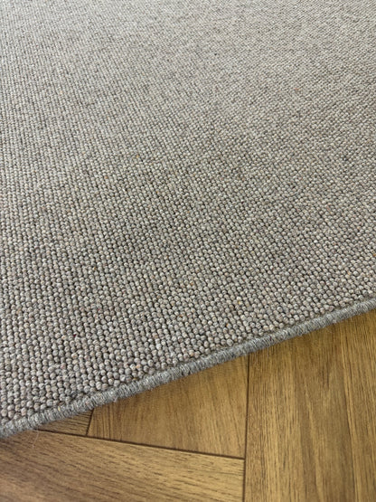 Slate grey 100% wool rug 200cm x 296cm