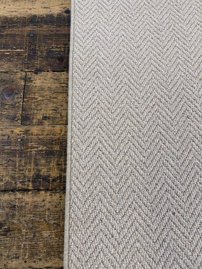 Oxford tone herringbone 100% wool rug 200cm x 290cm
