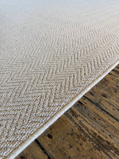 Harvest herringbone 100% wool rug 200cm x 270cm
